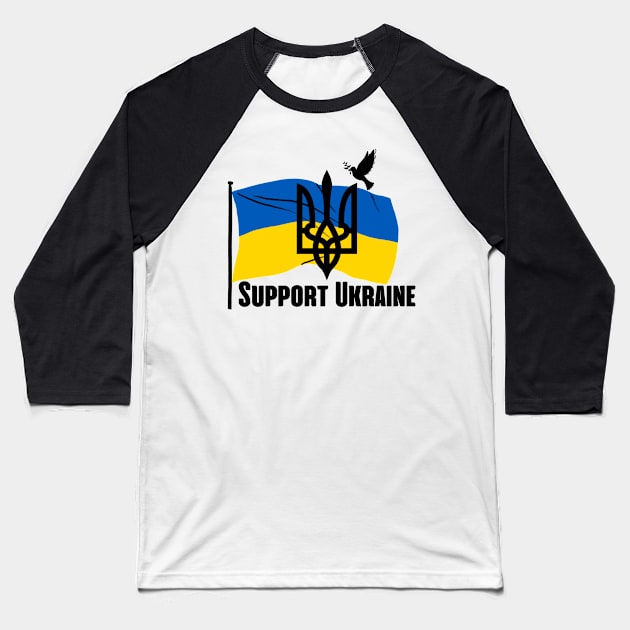 Support Ukraine Baseball T-Shirt by julia_printshop